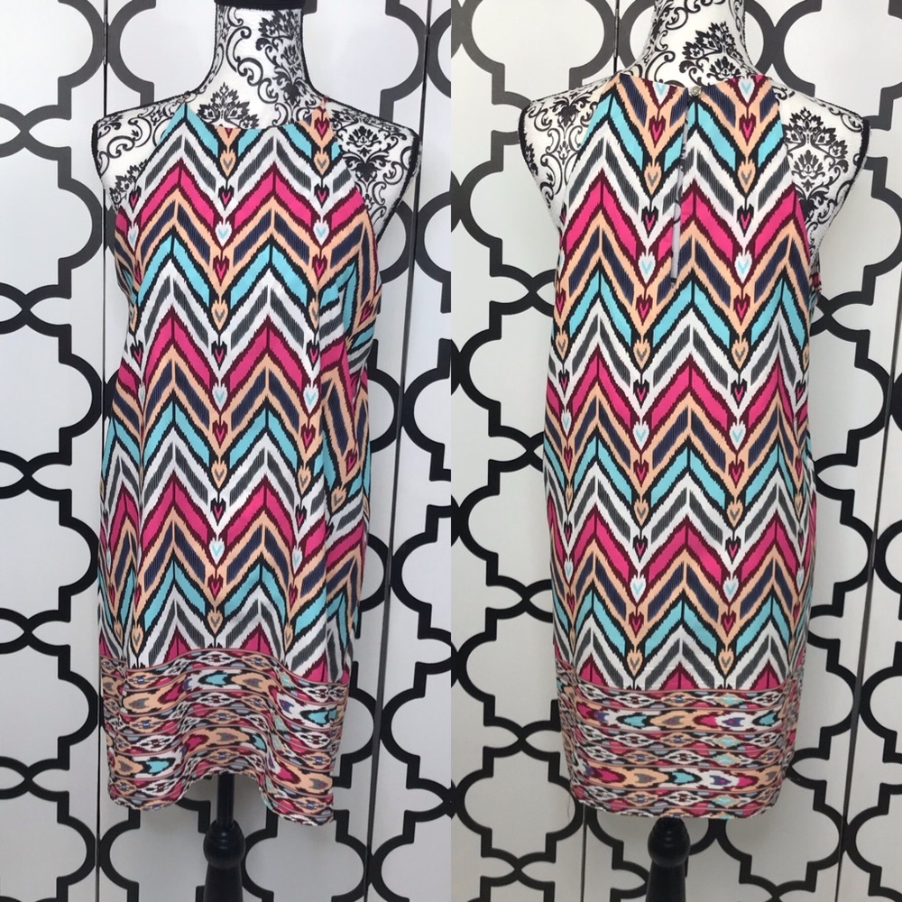 MOD Cream/Blue Dress